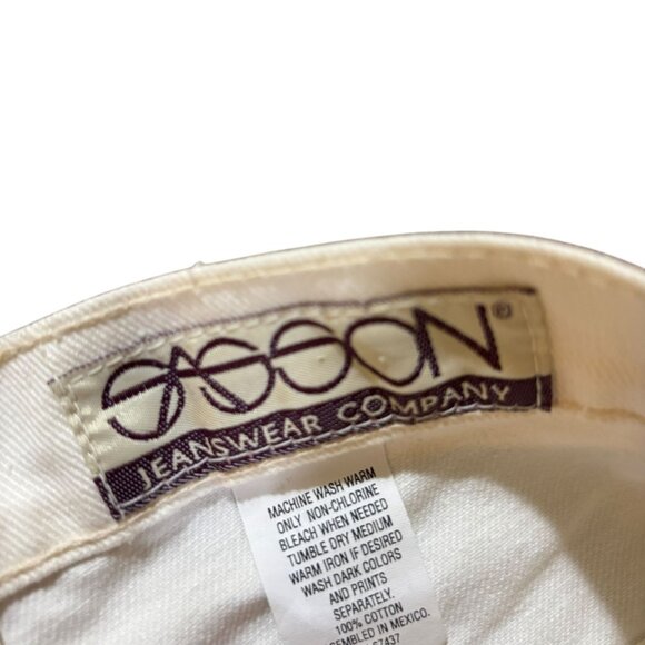 Vintage Sasson Cream High Rise Jeans 11/12 28" Waist - Picture 5 of 6